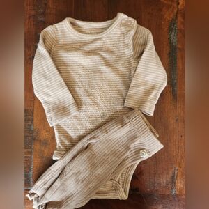 Dusty Rose Organic Cotton Onesie Outfit